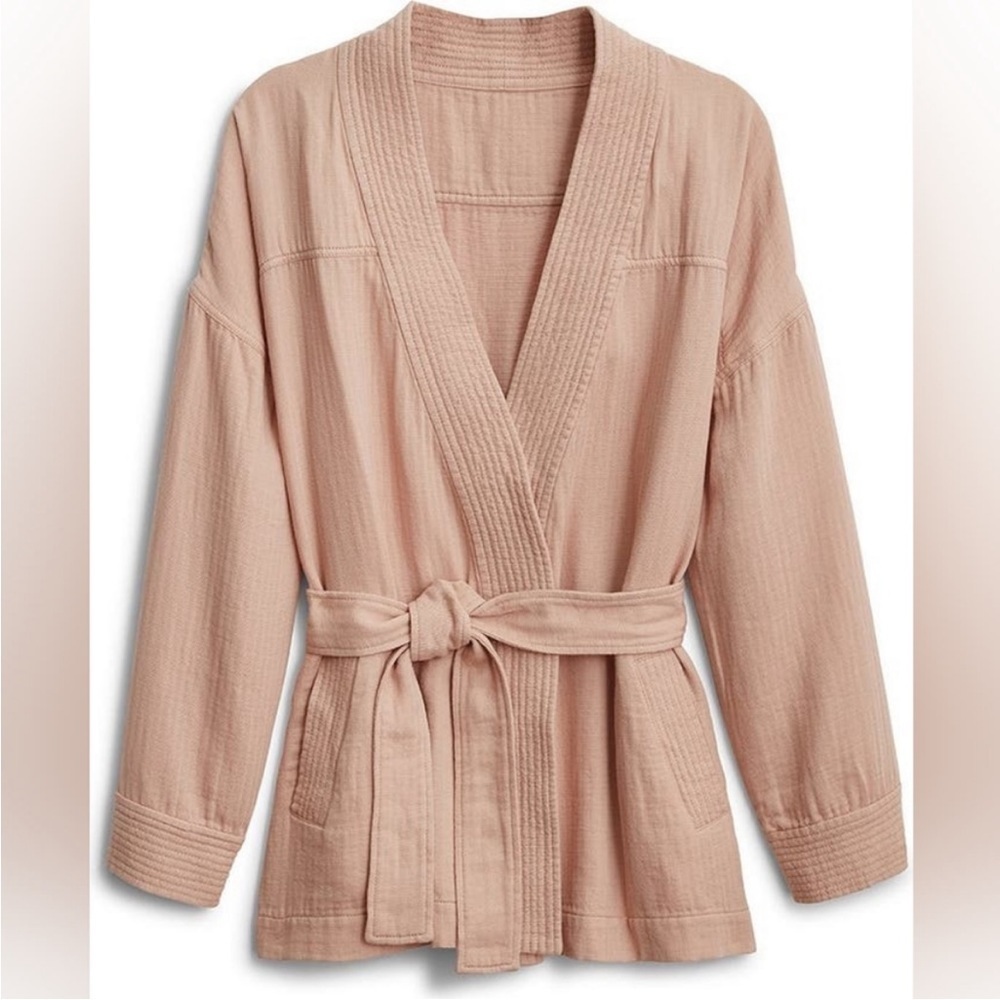 Faherty Hidden Hills Organic Cotton Tie Front Jacket XS NWT - Picture 10 of 10